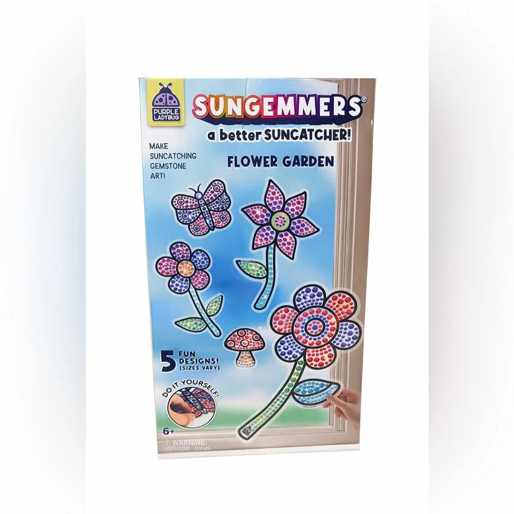 SunGemmers Flower Garden Suncatcher Craft Kit Kids DIY Art Set